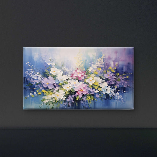 abstract_floral_pastel_Luxurious-Floral & Botanical-3D Textured Wall Art | UV Embossed Canvas Wall Frame for Home decor