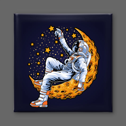 Lying_On_The_Moon-Luxury-Kids & Whimsical-3D Textured Wall Art | UV Embossed Canvas Wall Frame for Kids room