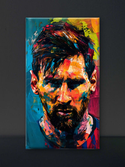 Lionel Messi-Luxurious-Lifestyle & Hobbies 3D Textured Wall Art | UV Printed Embossed Canvas Wall Frame for Home Decor,living Room