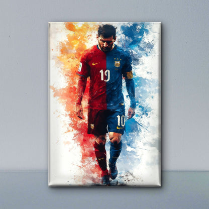 Messi The Journey-Luxurious-Lifestyle & Hobbies-3D Textured Wall Art | UV Embossed Canvas Wall Frame for Kids room and Sports area