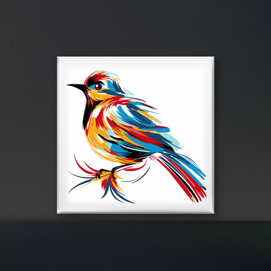 bird-illustration-with-pop-art-style-Luxurious-Wildlife & Animals-3D Textured Wall Art | UV Embossed Canvas Wall Frame for Home decor