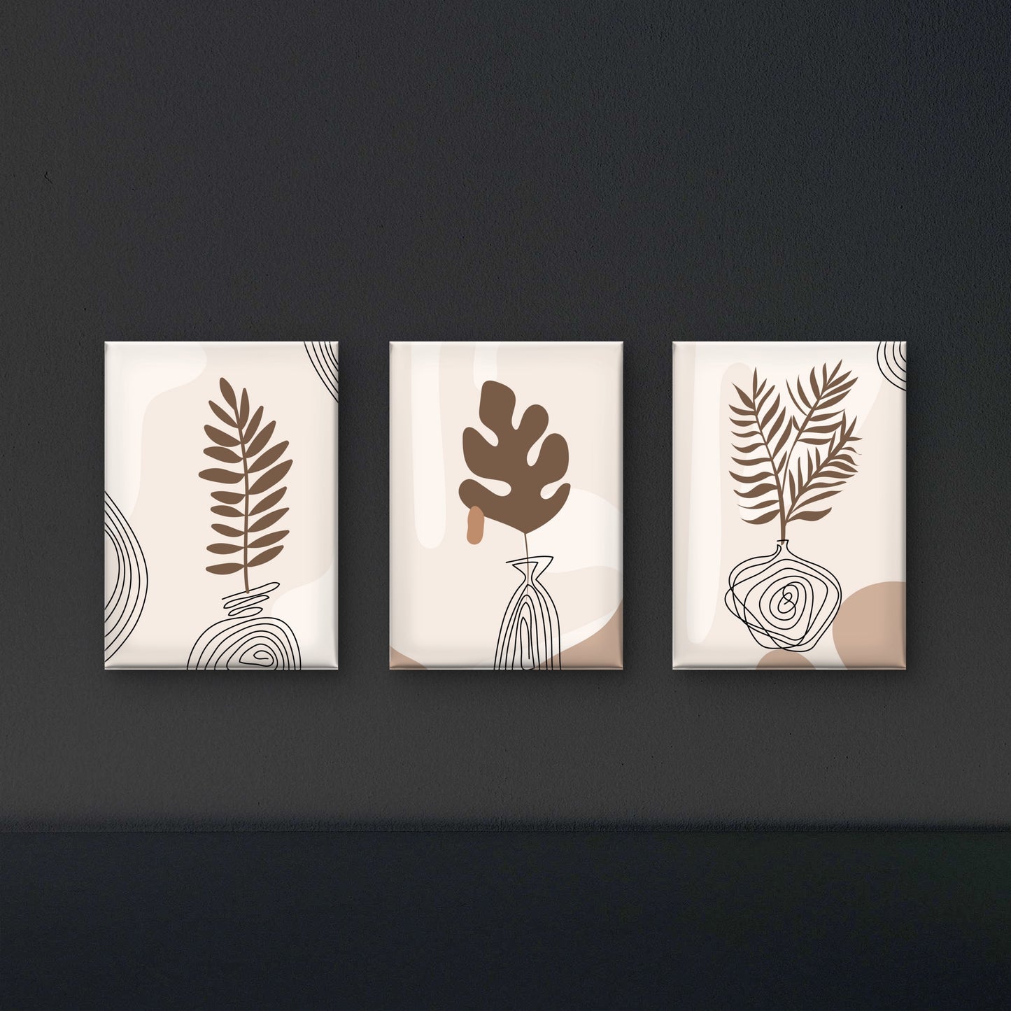 design-boho-3D Textured Wall Art | UV Embossed Canvas Wall Frame for Home decor
