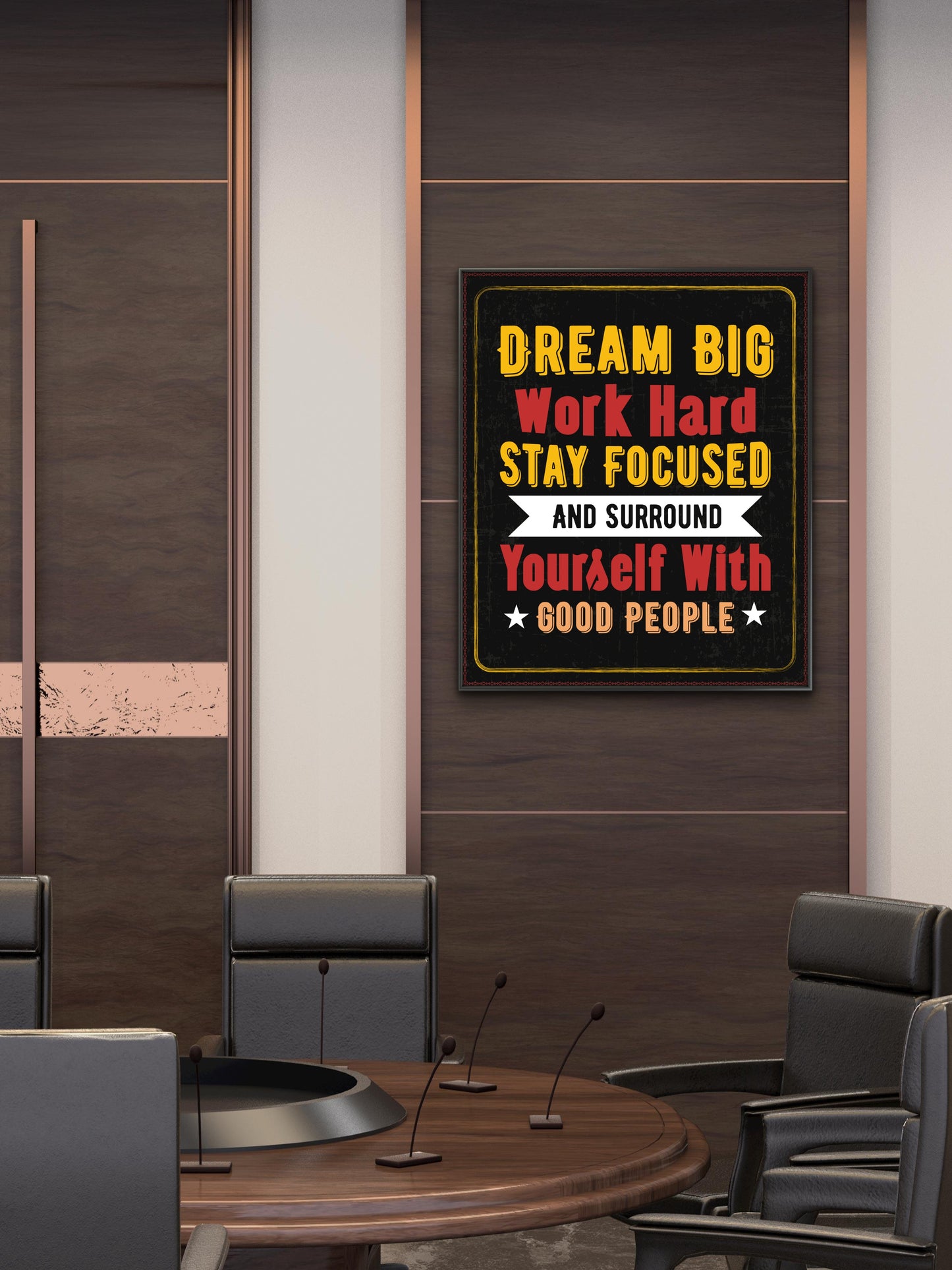 Dreamy big-Luxurious-Motivational & Typography| 3D Textured Wall Art | UV Printed Embossed Canvas Wall Frame for Office,Meditation Space