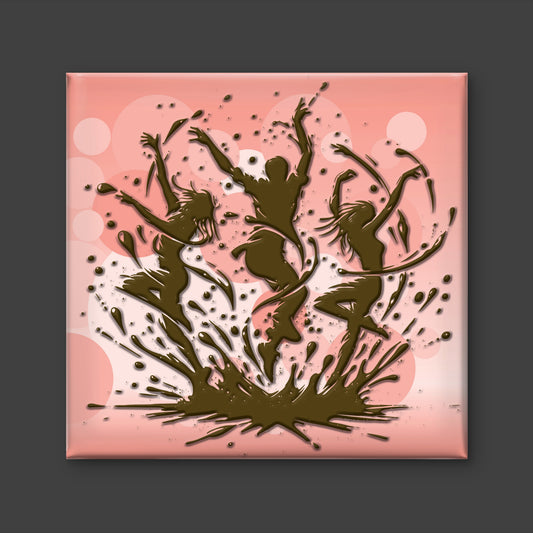 dancing-abstract-pattern-splashes-blots-pink-Luxurious-Lifestyle & Hobbies-3D Textured Wall Art | UV Embossed Canvas Wall Frame for Kids room and spa