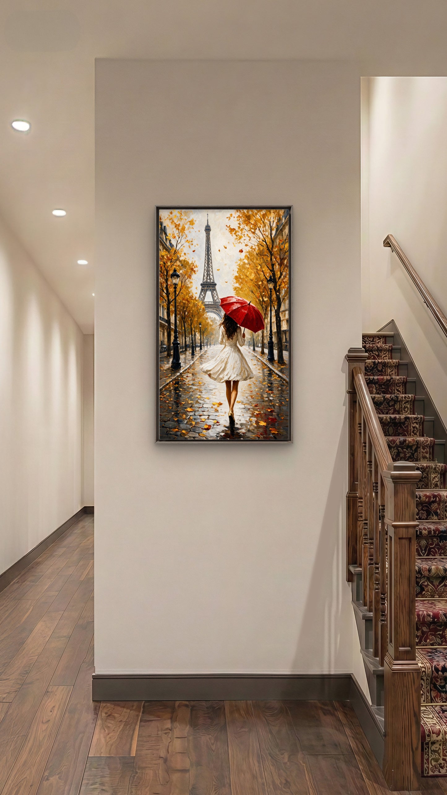 Autumn in Paris-Love & Togetherness -3D Textured Wall Art | UV Embossed Canvas Wall Frame for Home decor (Copy) (Copy)