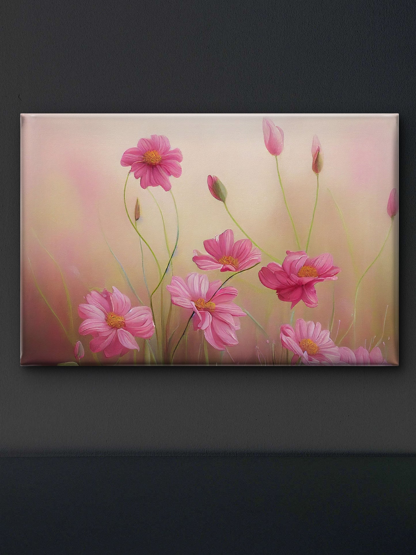 Beautiful pink color Luxury flower-Floral & Botanical-3D Textured Wall Art | UV Embossed Canvas Wall Frame for home decor and bed room