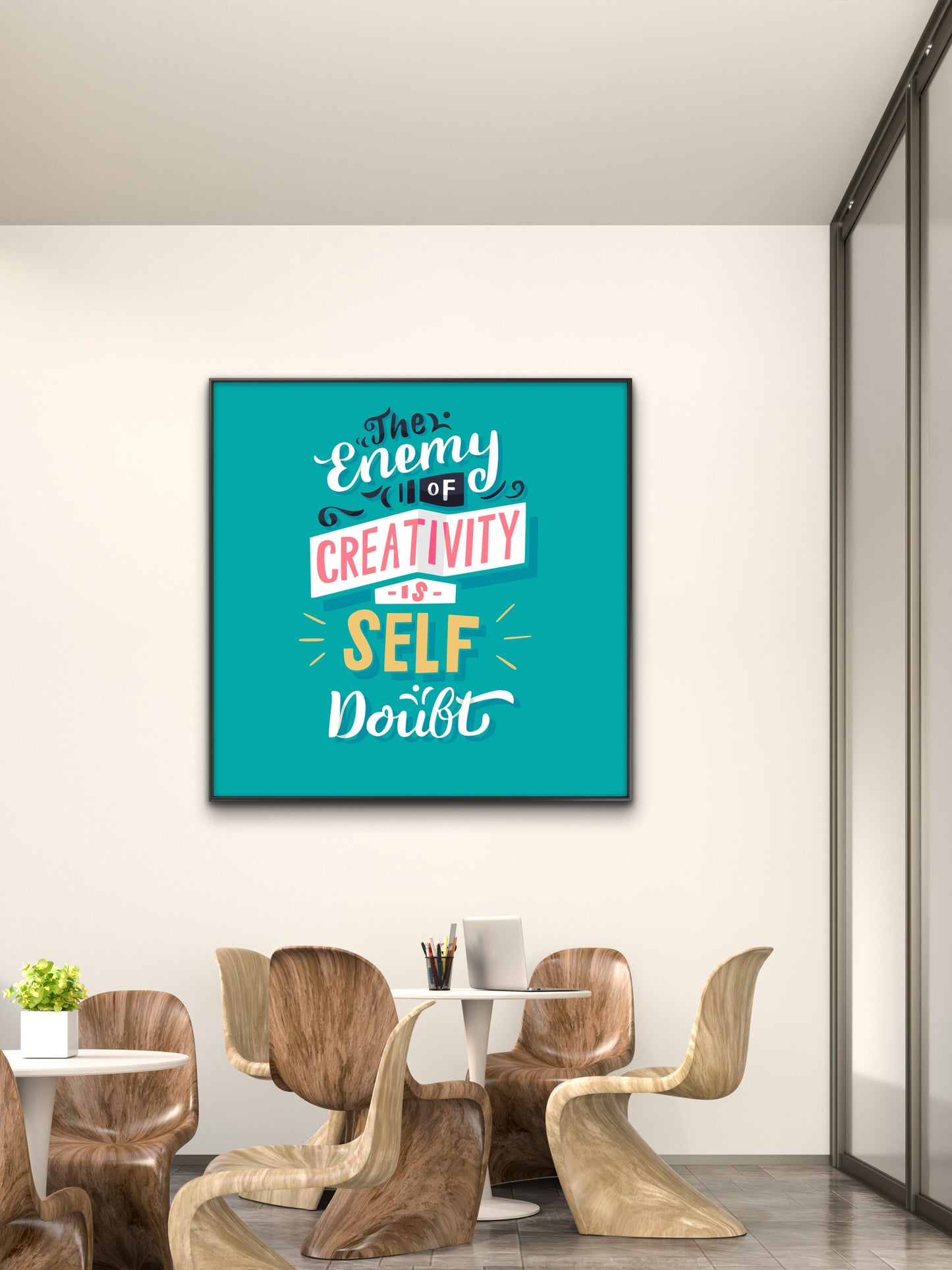 creativity quote inspirational-Luxurious-Motivational & Typography| 3D Textured Wall Art | UV Printed Embossed Canvas Wall Frame for Home Decor,Living Room
