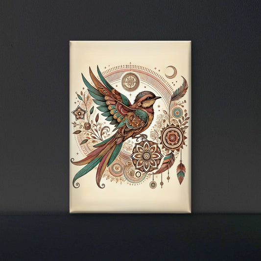 celestial-themed animal mandalas-Luxurious-Wildlife & Animals-3D Textured Wall Art | UV Embossed Canvas Wall Frame for Home decor