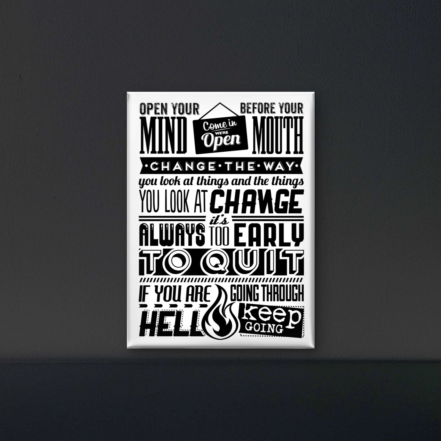 change the way-Luxurious-Motivational & Typography| 3D Textured Wall Art | UV Printed Embossed Canvas Wall Frame for Office,Meditation Space