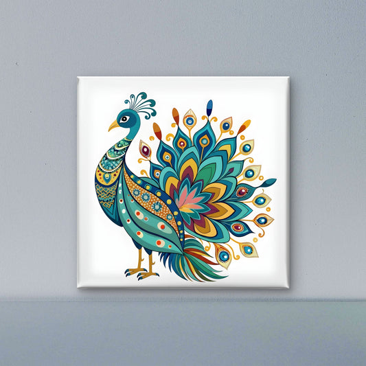 colorful-bird-with-colorful-Luxurious-Wildlife & Animals-3D Textured Wall Art | UV Embossed Canvas Wall Frame for Home decor