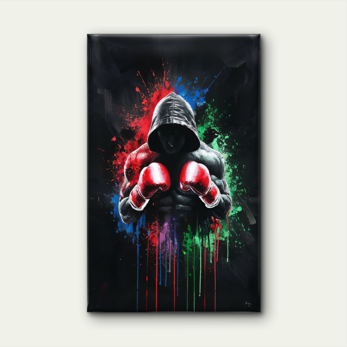 digital-art-style-boxing-day-celebration-professional-boxer-Luxurious-Lifestyle & Hobbies-3D Textured Wall Art | UV Embossed Canvas Wall Frame for Kids room and gym