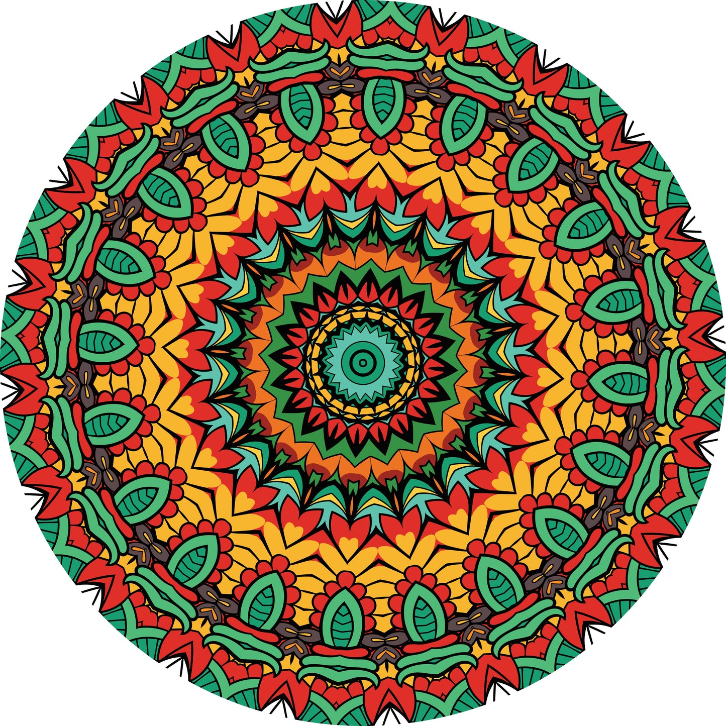 detailed-colorful-mandala-design-features-concentric WALL ART