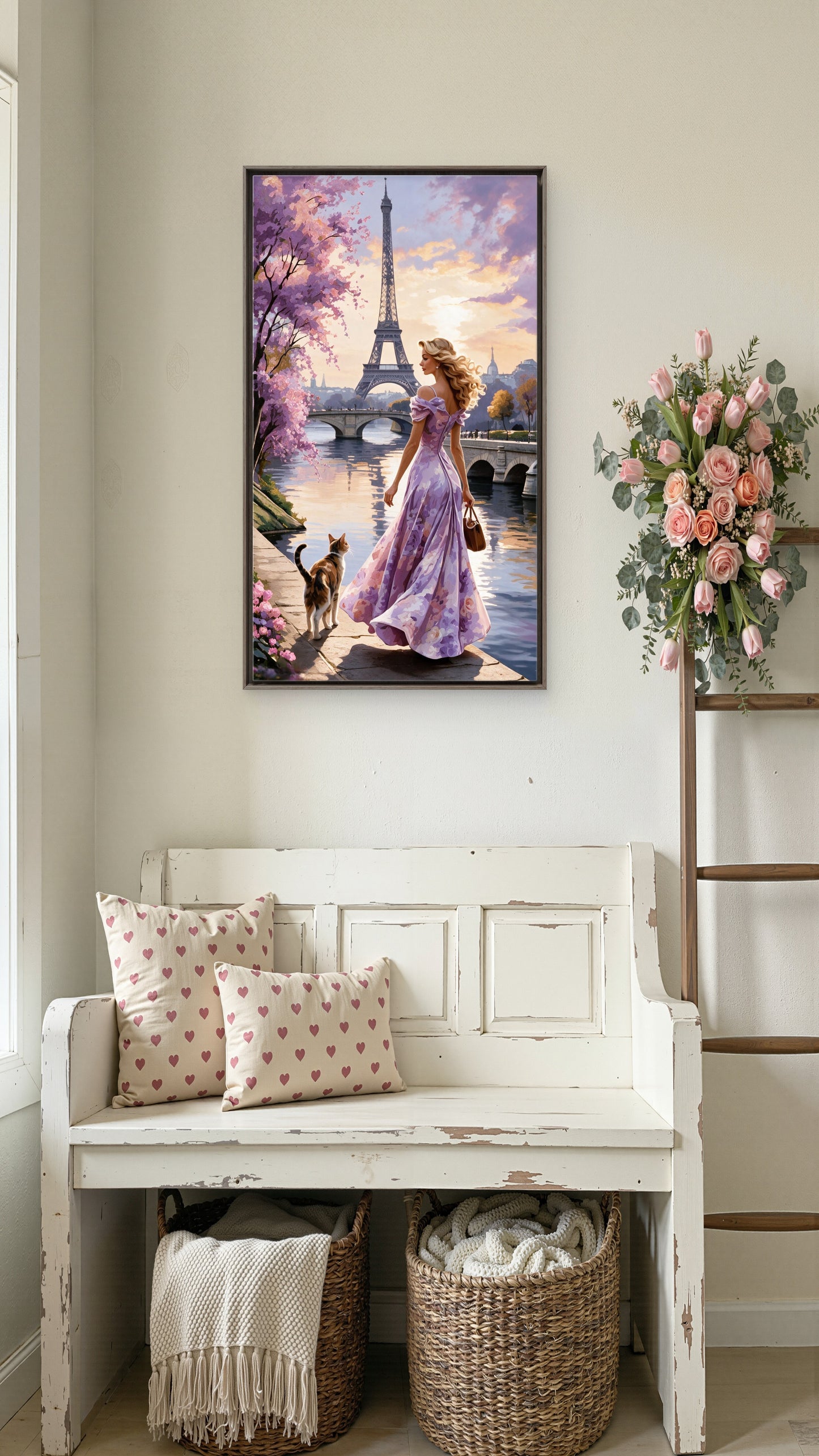Chasing Blossoms-Love & Togetherness -3D Textured Wall Art | UV Embossed Canvas Wall Frame for Home decor (Copy) (Copy) (Copy)