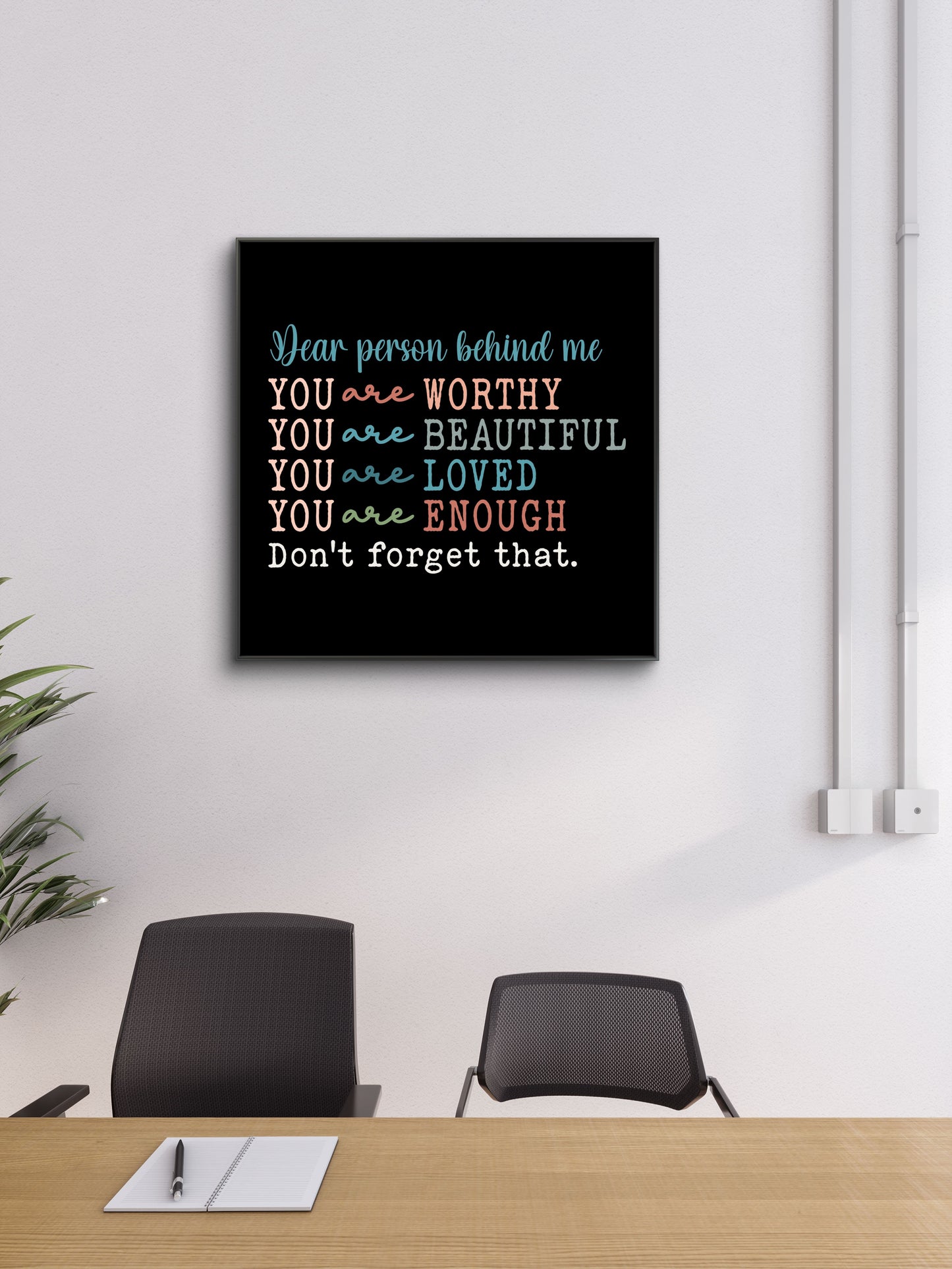 Value of your self-Luxurious-Motivational & Typography| 3D Textured Wall Art | UV Printed Embossed Canvas Wall Frame for Office,Meditation Space