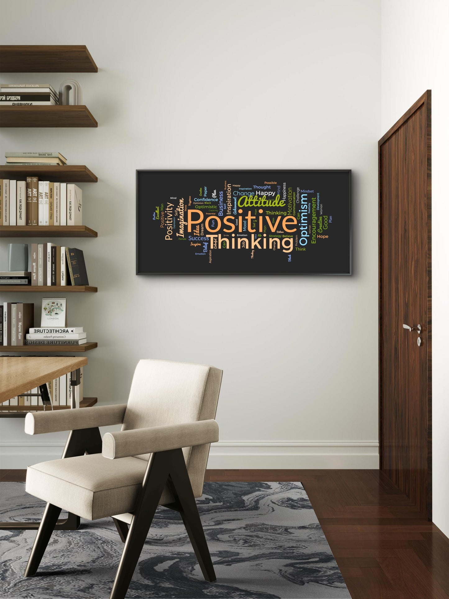 positive wording-Luxurious-Motivational & Typography| 3D Textured Wall Art | UV Printed Embossed Canvas Wall Frame for Office,Meditation Space