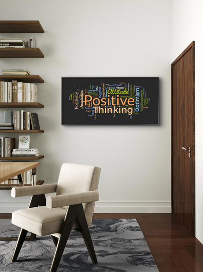 positive wording-Luxurious-Motivational & Typography| 3D Textured Wall Art | UV Printed Embossed Canvas Wall Frame for Office,Meditation Space
