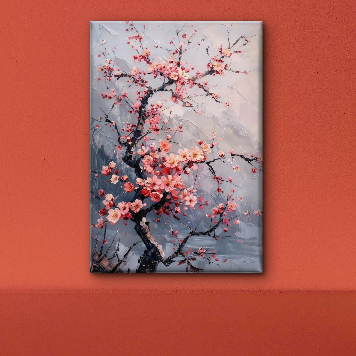 Whispers of Spring-Flowers-Luxury-Floral & Botanical-3D Textured Wall Art | UV Embossed Canvas Wall Frame for home decor and office