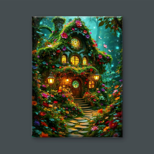 The Botanist’s Sanctuary-Luxury-Kids & Whimsical-3D Textured Wall Art | UV Embossed Canvas Wall Frame for Kids room