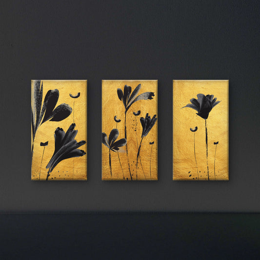 modern-gold-abstract-flower-luxury-3D Textured Wall Art | UV Embossed Canvas Wall Frame for Home decor