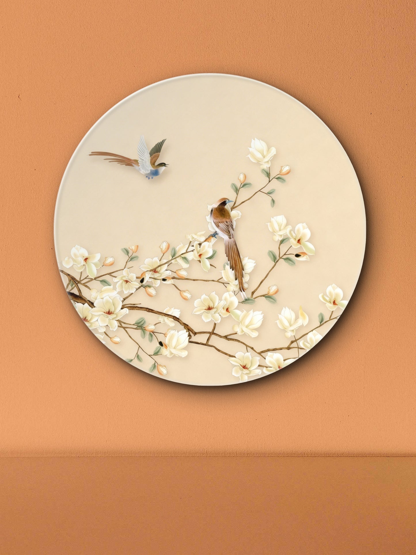 Magnolias in Bloom-Luxurious | 3D Textured Wall Art | UV Printed Embossed Canvas Wall Frame for living room,home decor