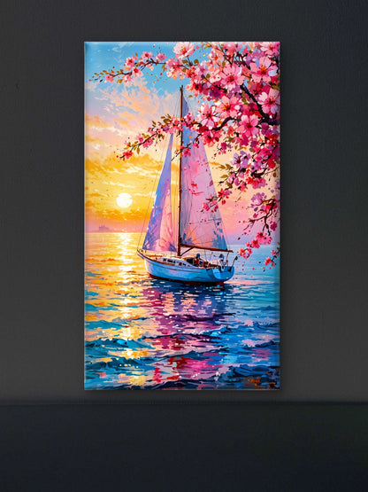Serenade of the Sunset -Luxurious-Nature & Landscapes3D Textured Wall Art | UV Printed Embossed Canvas Wall Frame for Home Decor,living Room