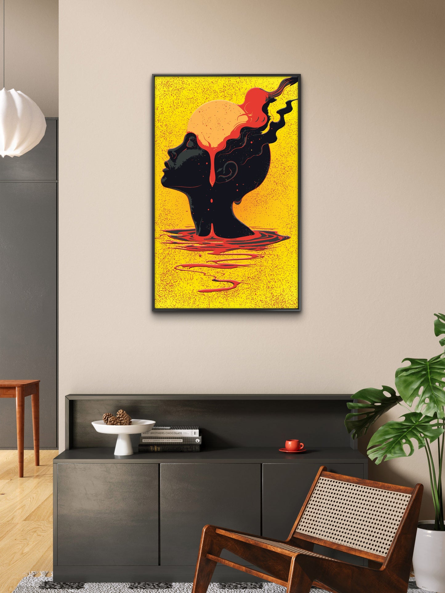 mind-exploration-graphic-design-woman-thinkg-open-minded-graphic-Luxurious-Modern Art & Abstract| 3D Textured Wall Art | UV Printed Embossed Canvas Wall Frame for Office,Meditation Space