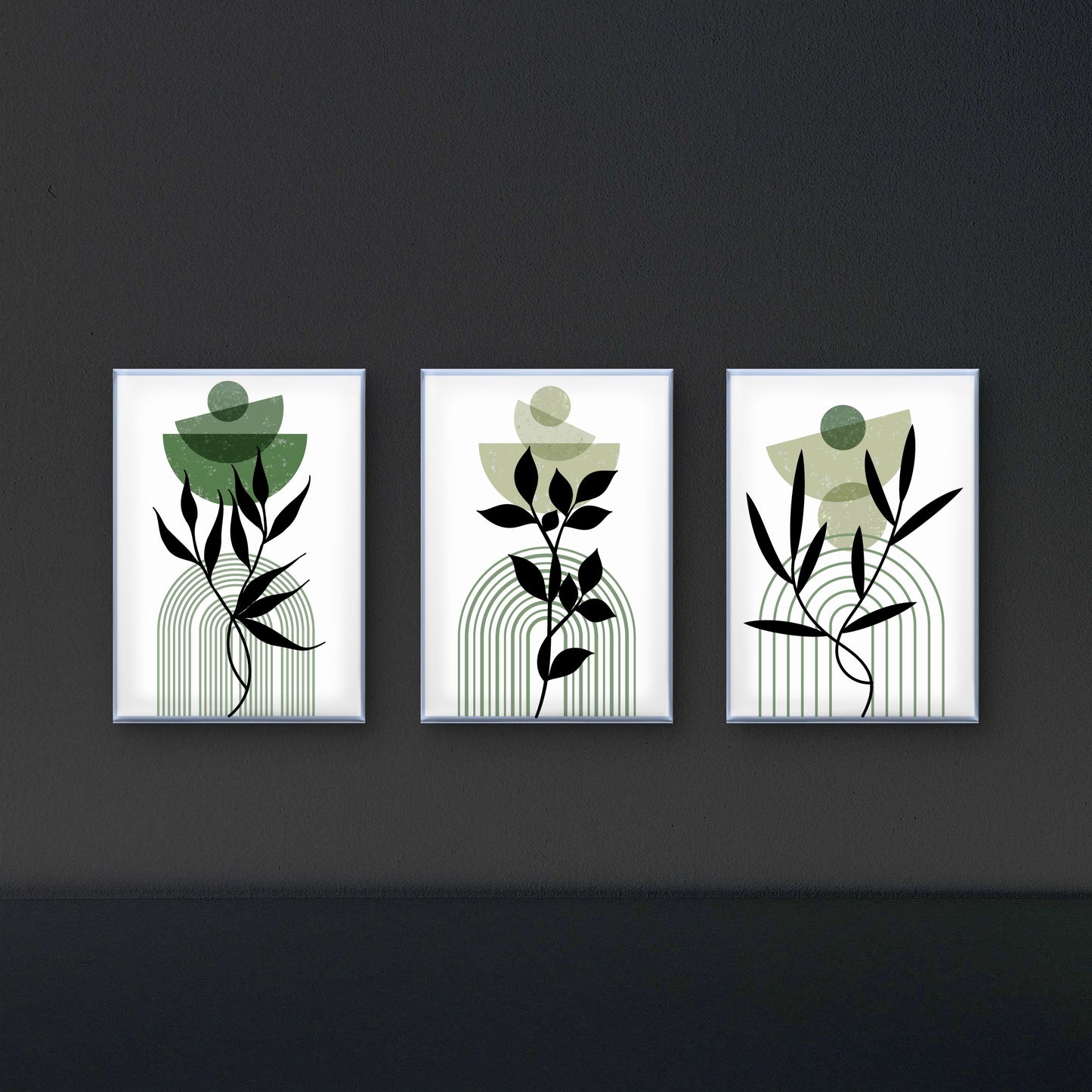 Three-pictures-flowers-vase-with-words-flowers-luxury-3D Textured Wall Art | UV Embossed Canvas Wall Frame for Home decor