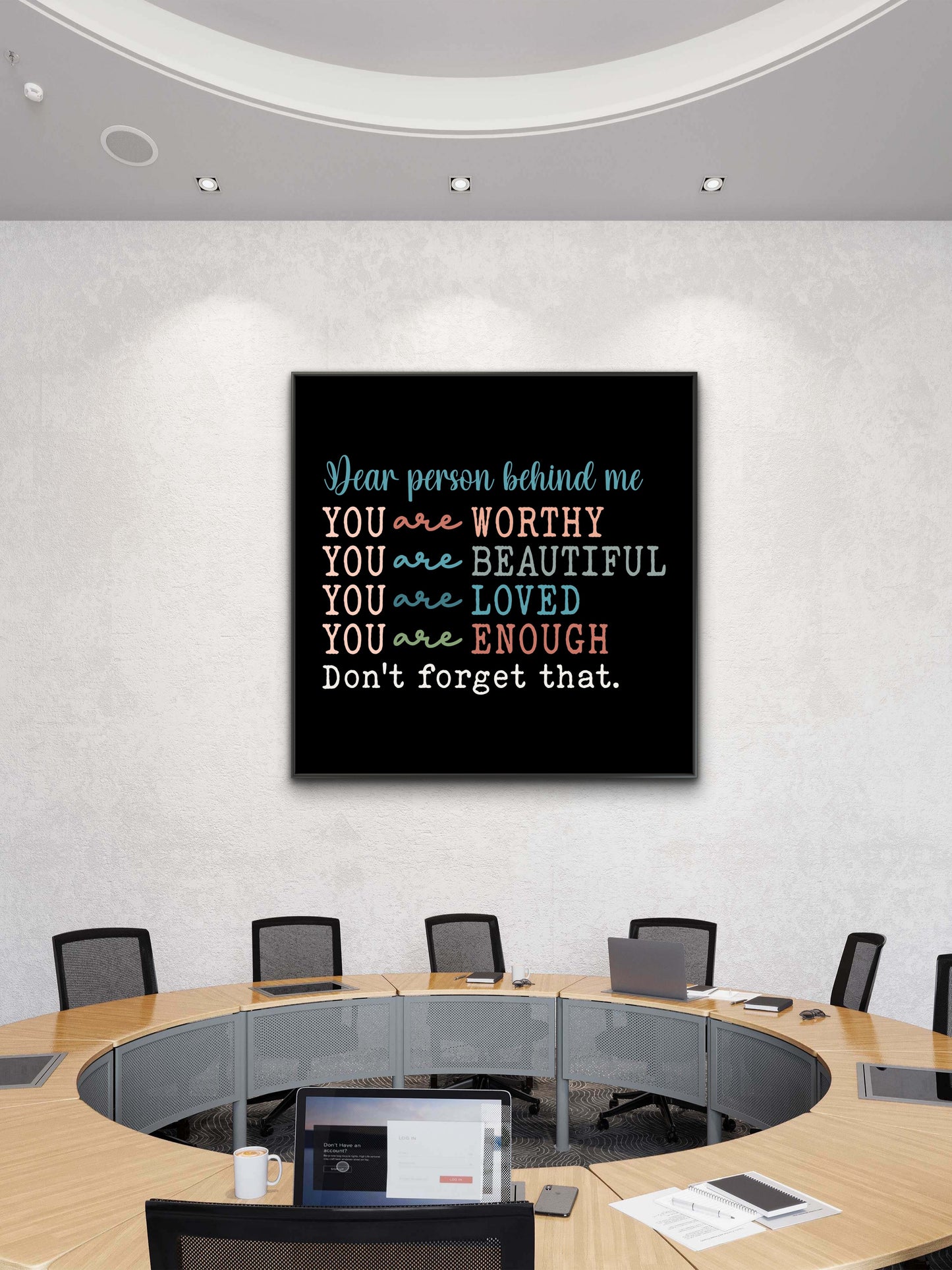 Value of your self-Luxurious-Motivational & Typography| 3D Textured Wall Art | UV Printed Embossed Canvas Wall Frame for Office,Meditation Space