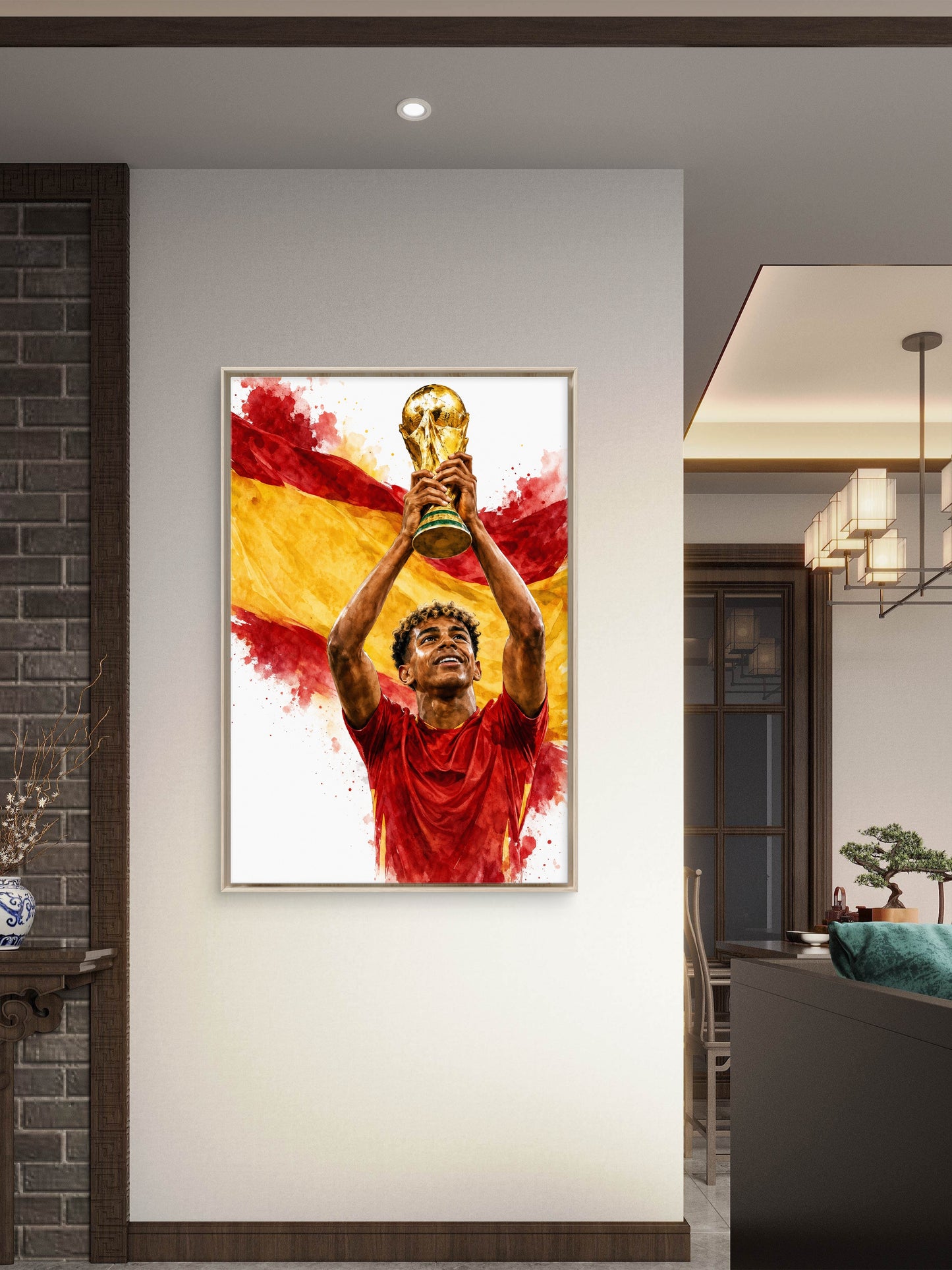 The World Champions-Luxurious-Lifestyle & Hobbies 3D Textured Wall Art | UV Printed Embossed Canvas Wall Frame for Home Decor,living Room