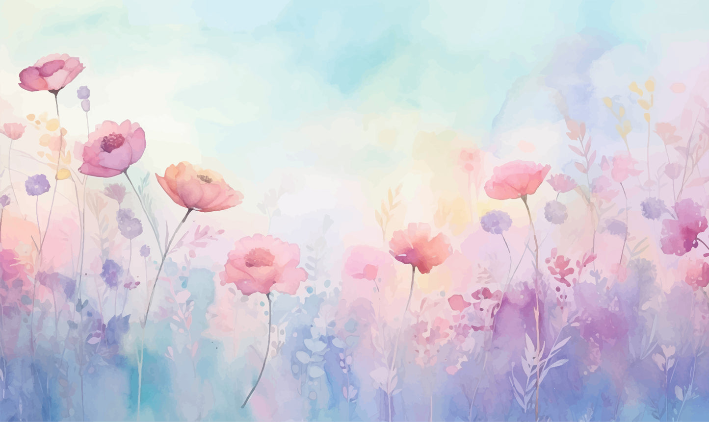 Floral background pastel Flower-Luxury-Floral & Botanical-3D Textured Wall Art | UV Embossed Canvas Wall Frame for office and bed room