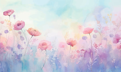 Floral background pastel Flower-Luxury-Floral & Botanical-3D Textured Wall Art | UV Embossed Canvas Wall Frame for office and bed room