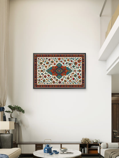 carpet-modern wall folk-art-Luxurious-Indian Culture &  Folk Art 3D Textured Wall Art | UV Printed Embossed Canvas Wall Frame for Home Decor,living Room