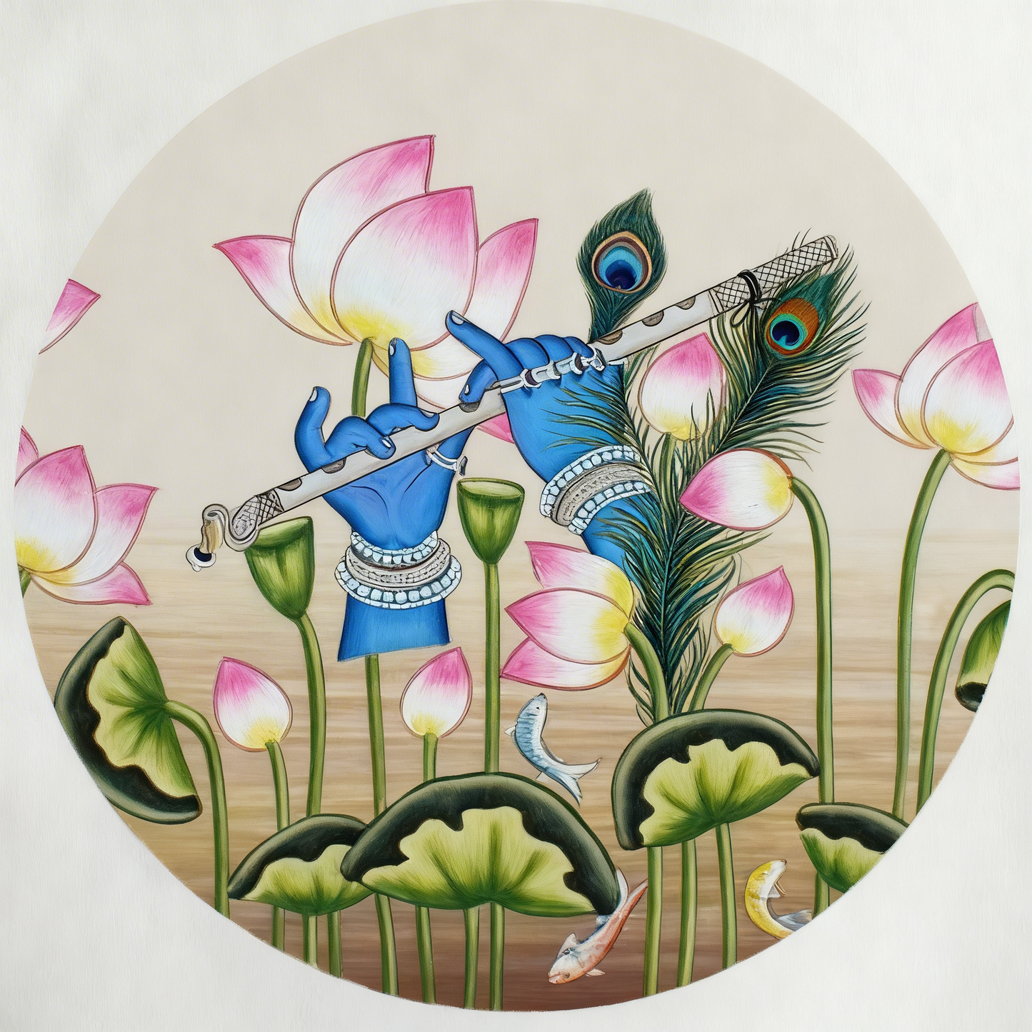 Bansuri-Luxurious | 3D Textured Wall Art | UV Printed Embossed Canvas Wall Frame for living room,home decor