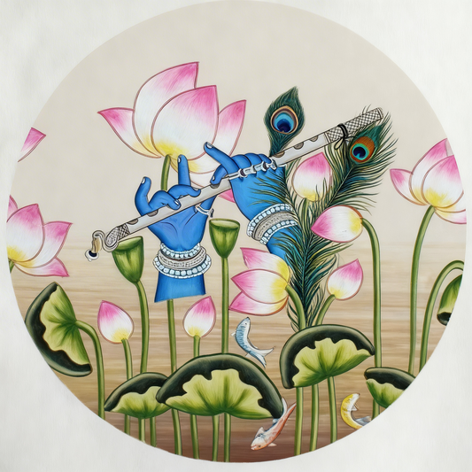 Bansuri-Luxurious | 3D Textured Wall Art | UV Printed Embossed Canvas Wall Frame for living room,home decor