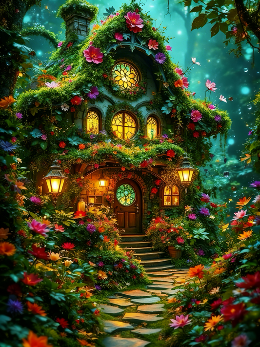The Botanist’s Sanctuary-Luxury-Kids & Whimsical-3D Textured Wall Art | UV Embossed Canvas Wall Frame for Kids room