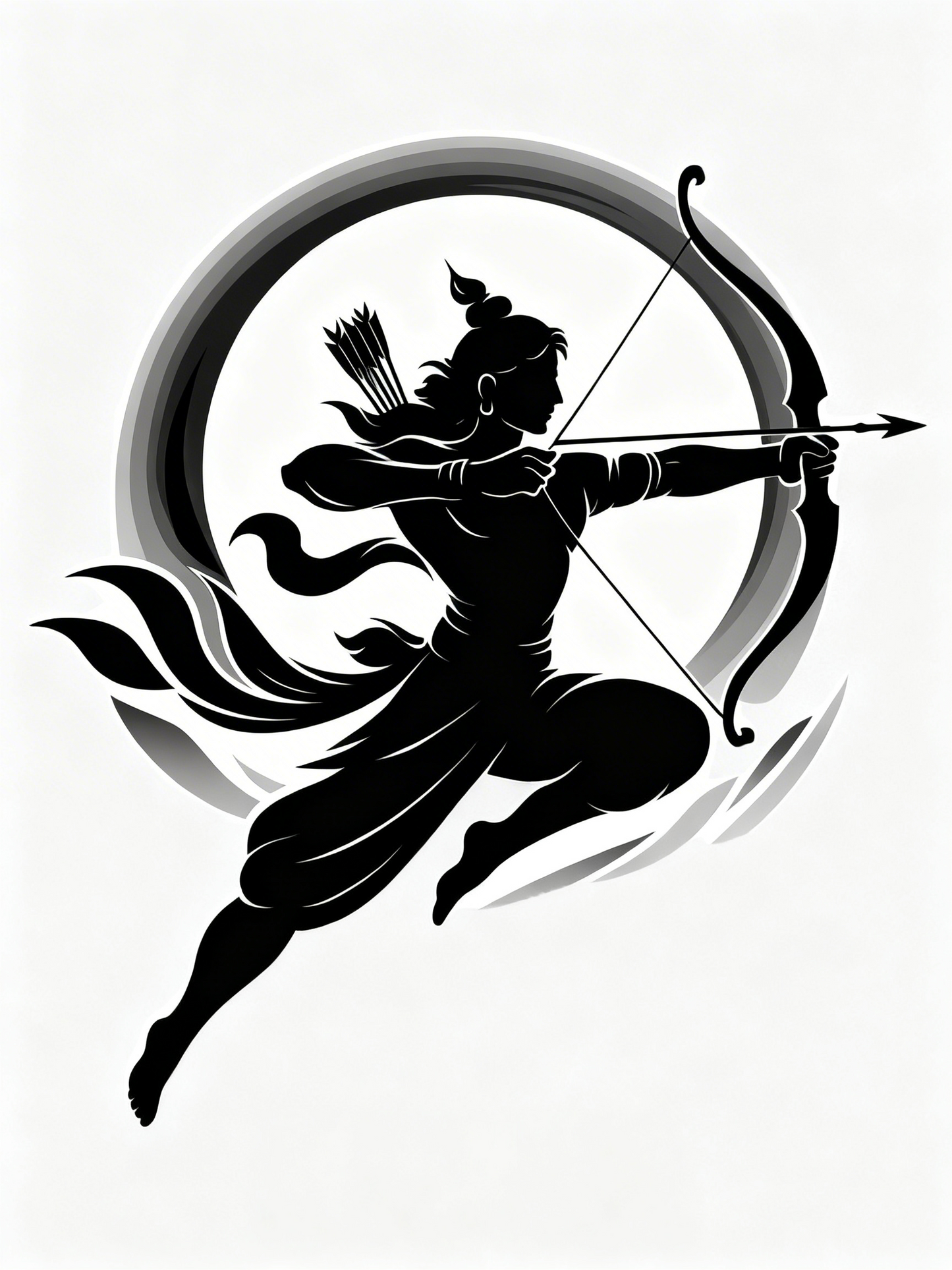 The Archer of Ayodhya-Luxurious-Spiritual & Mindful 3D Textured Wall Art | UV Printed Embossed Canvas Wall Frame for Prayer room ,Meditation Space