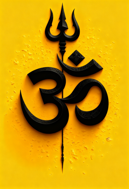 OM-Luxurious-Spiritual & Mindful 3D Textured Wall Art | UV Printed Embossed Canvas Wall Frame for Prayer room ,Meditation Space