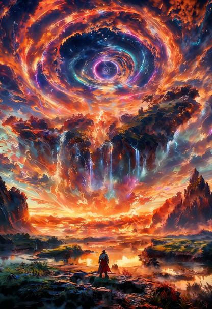 The Eye of the Cosmic Storm-luxury-Cosmic & Fantasy-3D Textured Wall Art | UV Embossed Canvas Wall Frame for Kids room and living room