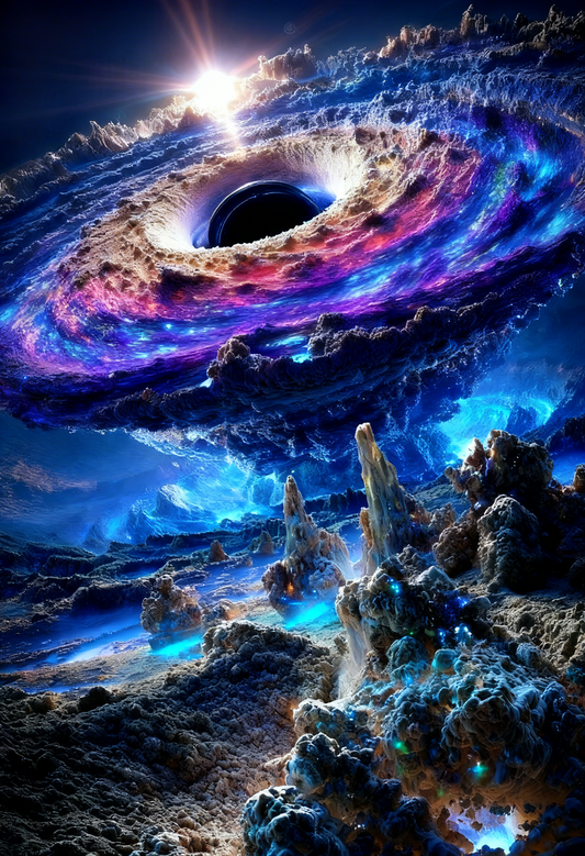 The Eye of the Celestial Storm-Premium-Cosmic & Fantasy-3D Textured Wall Art | UV Embossed Canvas Wall Frame for Kids room and living room