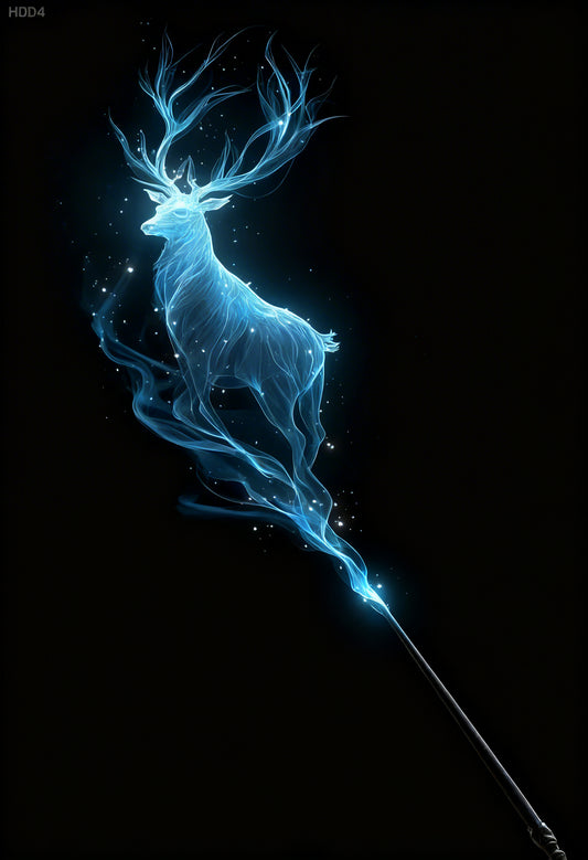 Glowing Deer-Luxury-Kids & Whimsical-3D Textured Wall Art | UV Embossed Canvas Wall Frame for Kids room