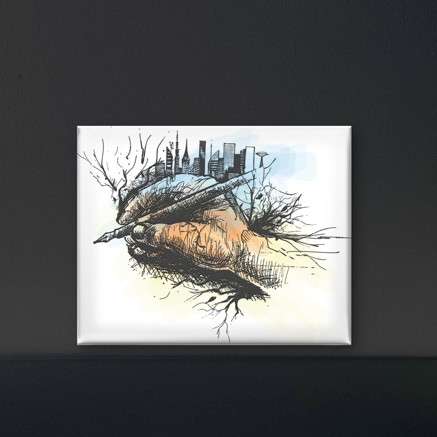 Hand Art-Luxurious-Nature and landscape | 3D Textured Wall Art | UV Printed Embossed Canvas Wall Frame for Home Decor,Living Room