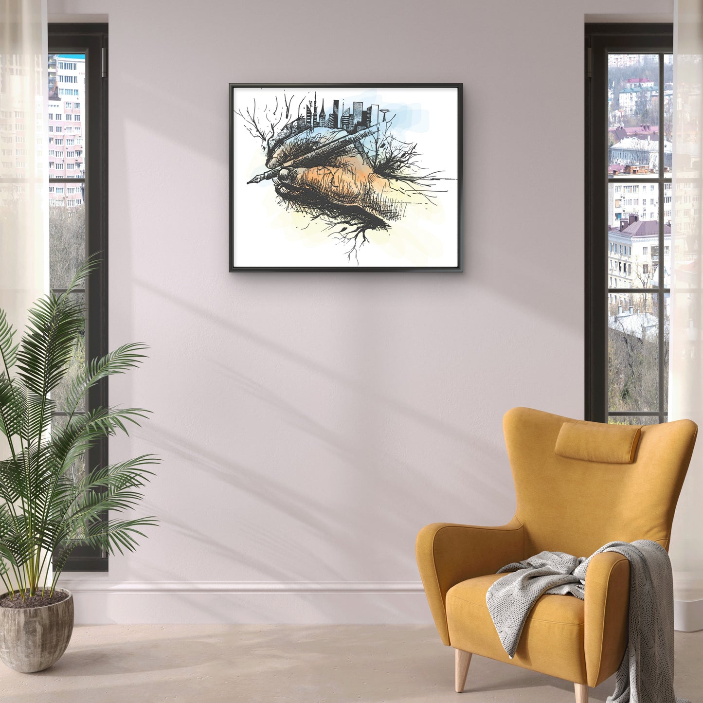 Hand Art-Luxurious-Nature and landscape | 3D Textured Wall Art | UV Printed Embossed Canvas Wall Frame for Home Decor,Living Room