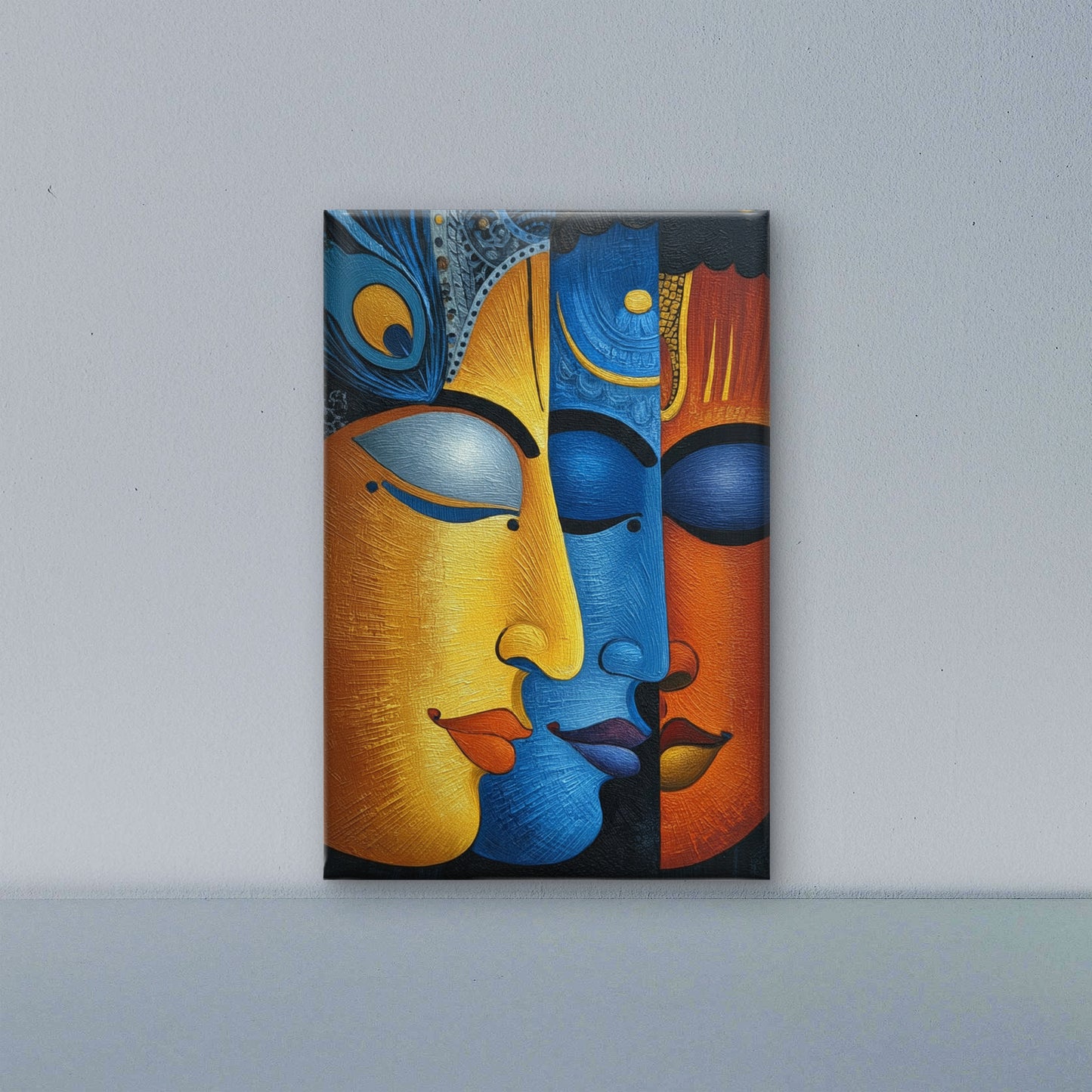 impasto-style texture-Luxurious-Spiritual & Mindful 3D Textured Wall Art | UV Printed Embossed Canvas Wall Frame for Prayer room ,Meditation Space