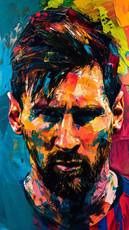 Lionel Messi-Luxurious-Lifestyle & Hobbies 3D Textured Wall Art | UV Printed Embossed Canvas Wall Frame for Home Decor,living Room