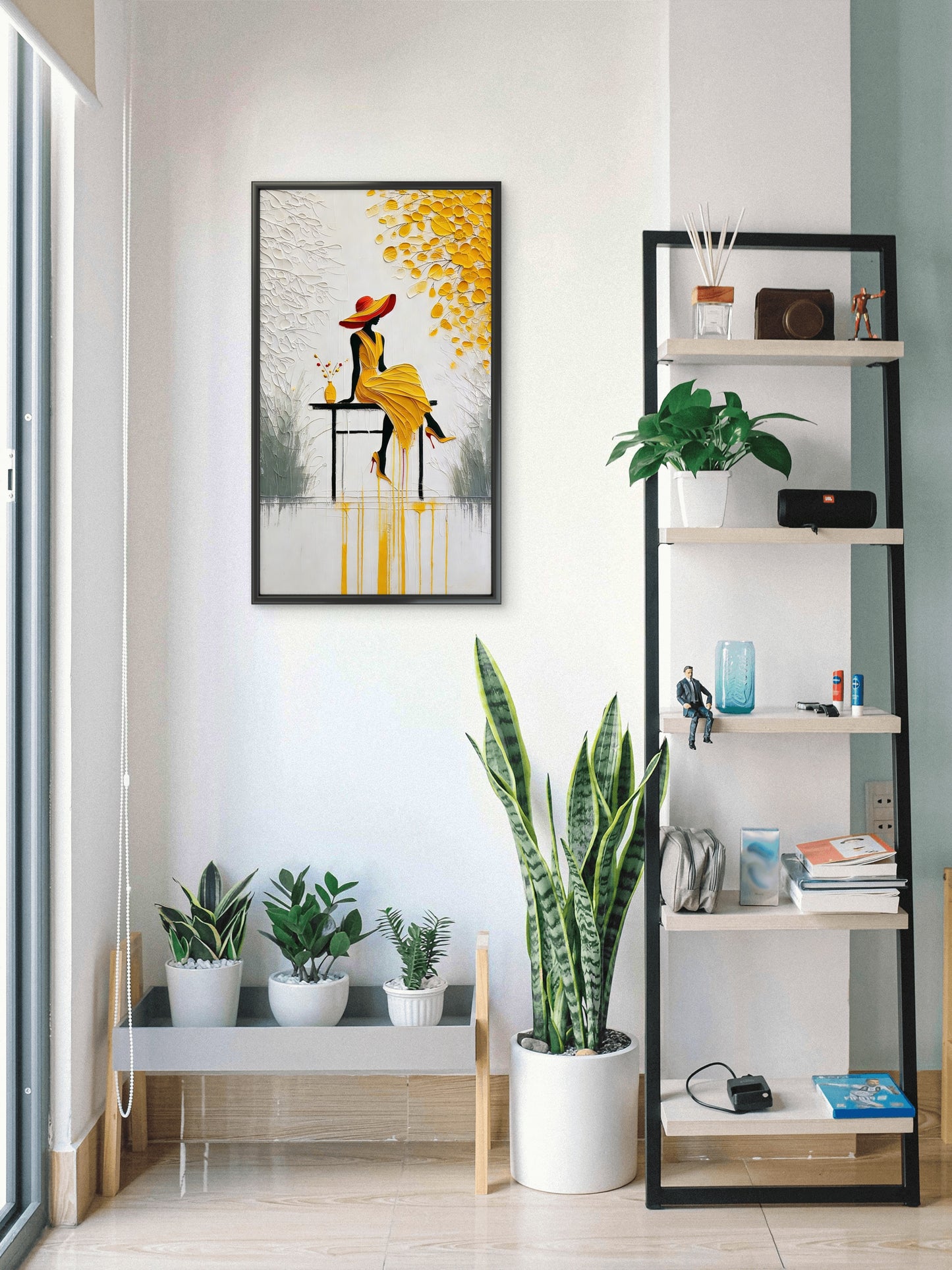 Golden Muse-Luxurious-Lifestyle & Hobbies-3D Textured Wall Art | UV Embossed Canvas Wall Frame for Home decor and passage area