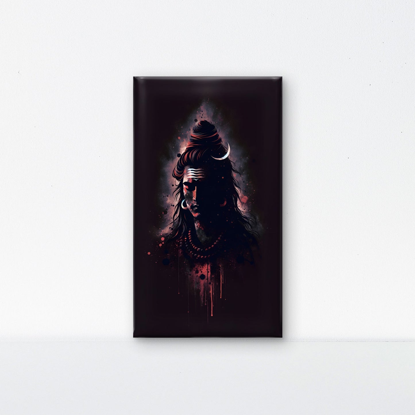 Mahadev Digital art-Luxurious-Spiritual & Mindful 3D Textured Wall Art | UV Printed Embossed Canvas Wall Frame for Prayer room ,Meditation Space