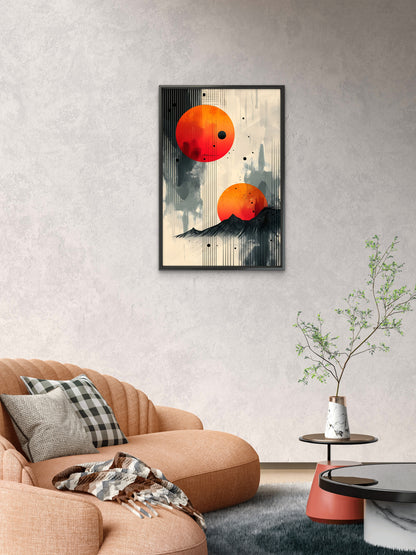 minimalist-art-Premium-Cosmic & Fantasy-3D Textured Wall Art | UV Embossed Canvas Wall Frame for Kids room  and living room