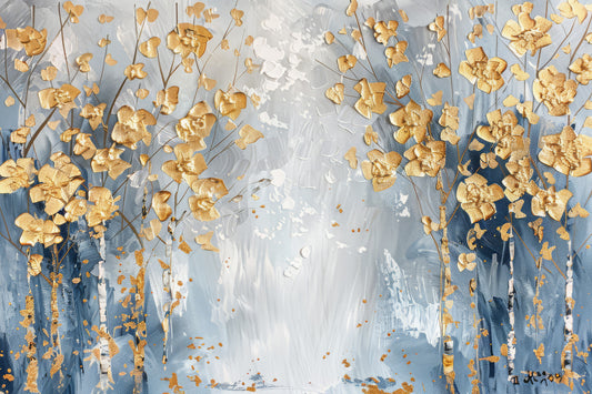 modern-abstract-FLower-Luxury-Floral & Botanical-3D Textured Wall Art | UV Embossed Canvas Wall Frame for Living room and bed room