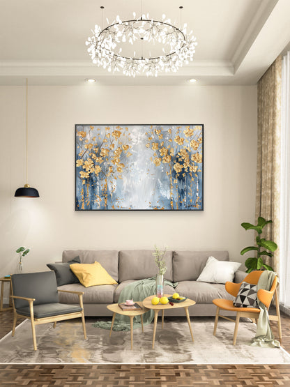 modern-abstract-FLower-Luxury-Floral & Botanical-3D Textured Wall Art | UV Embossed Canvas Wall Frame for Living room and bed room