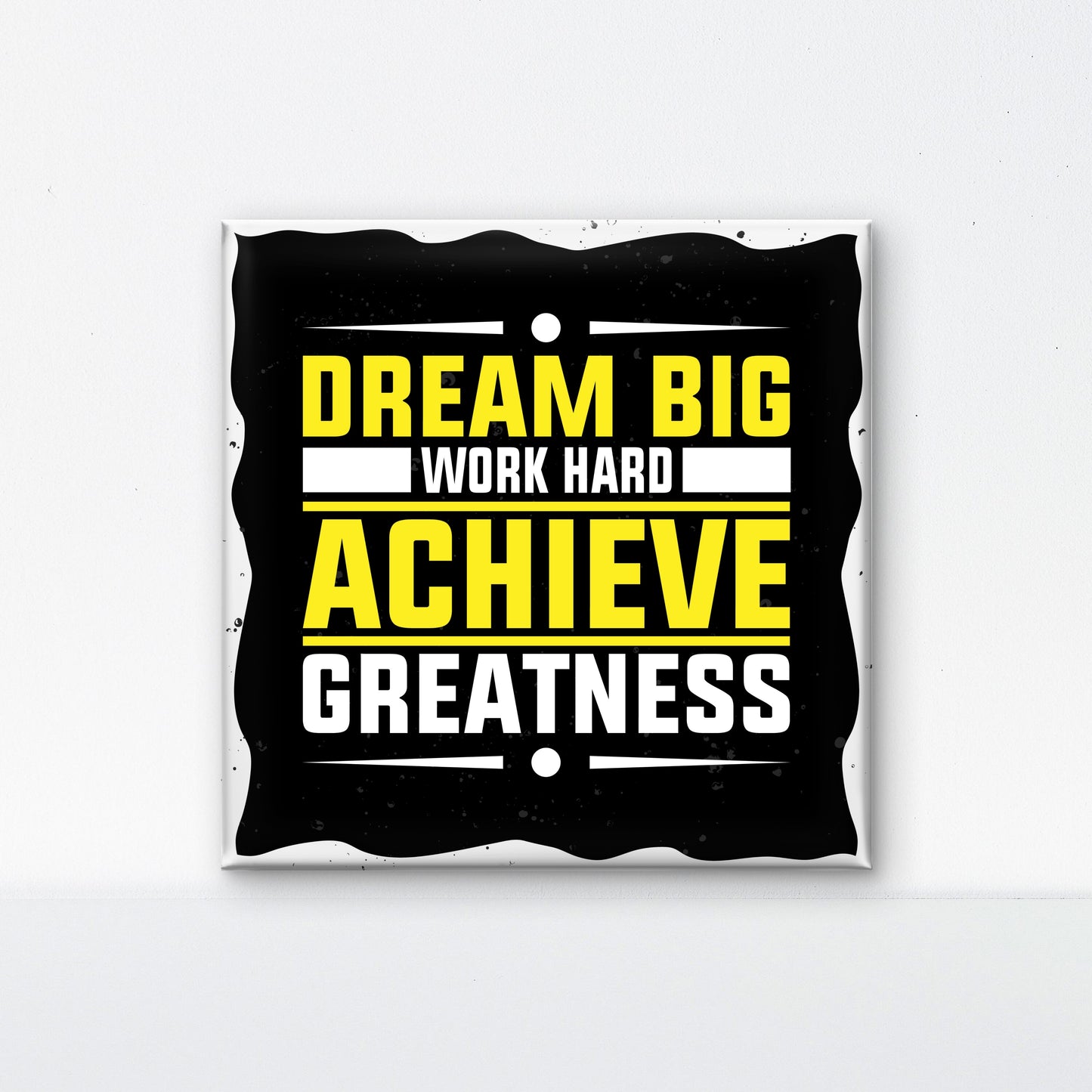 Work hard Achieve Greatness-Luxurious-Motivational & Typography| 3D Textured Wall Art | UV Printed Embossed Canvas Wall Frame for Office,Meditation Space